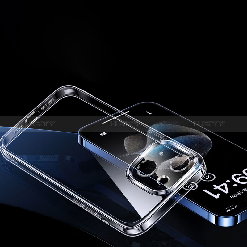Cover Silicone Trasparente Ultra Sottile Morbida N02 per Apple iPhone 14 Chiaro