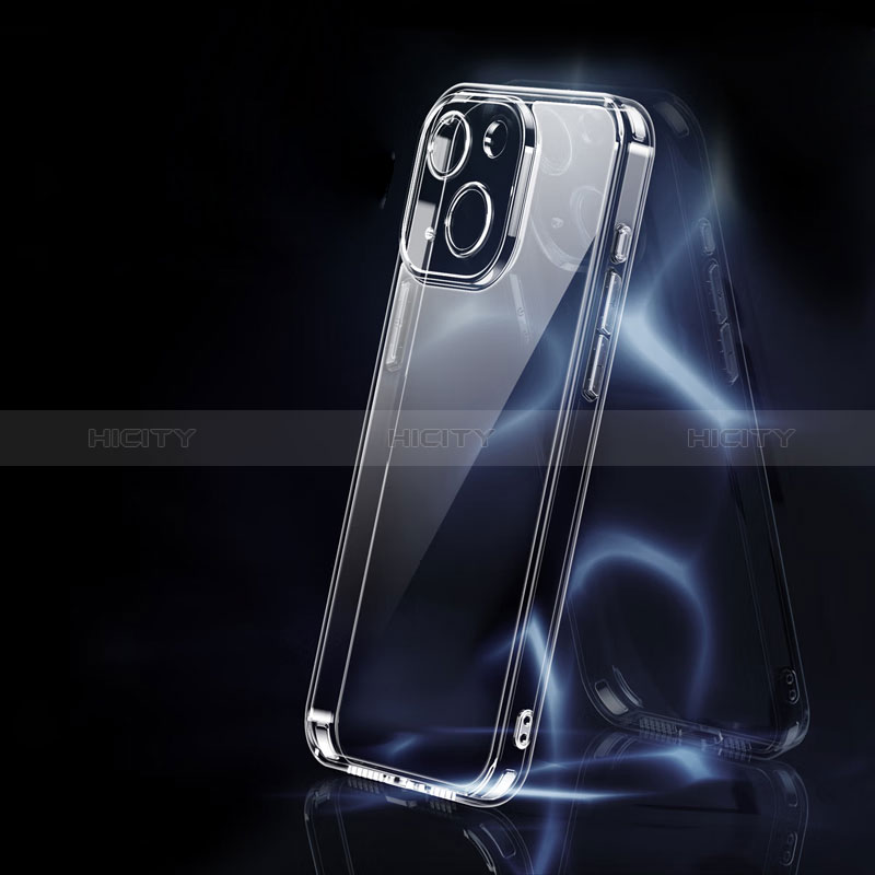 Cover Silicone Trasparente Ultra Sottile Morbida N02 per Apple iPhone 15 Chiaro