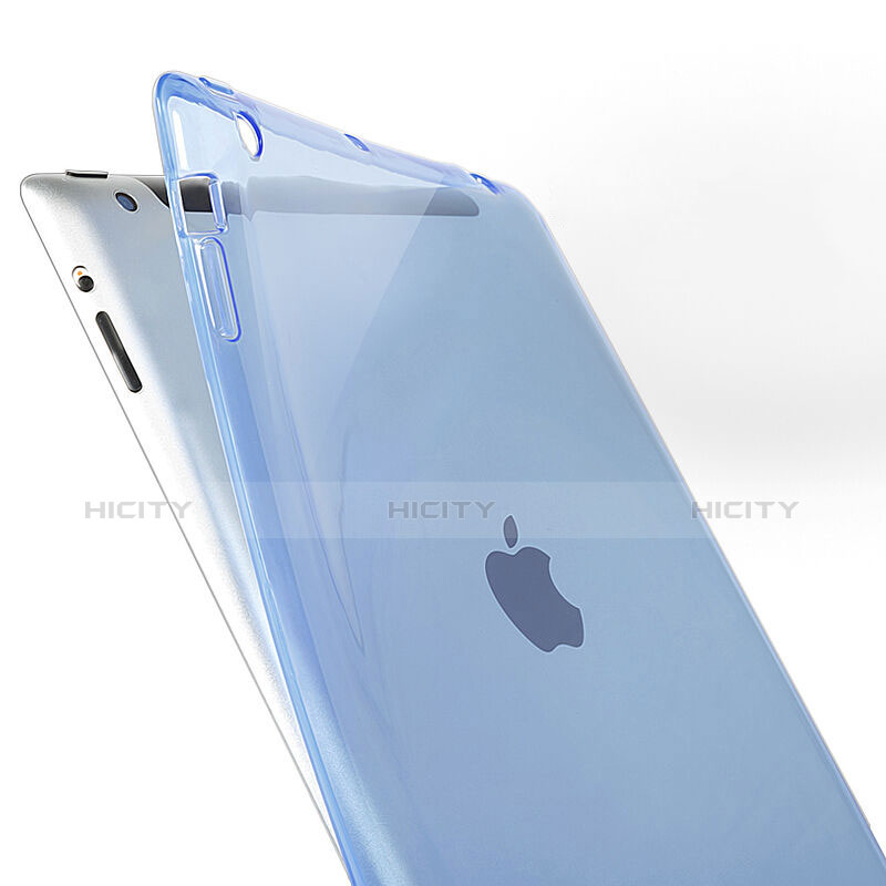 Cover Silicone Trasparente Ultra Sottile Morbida per Apple iPad 4 Cielo Blu