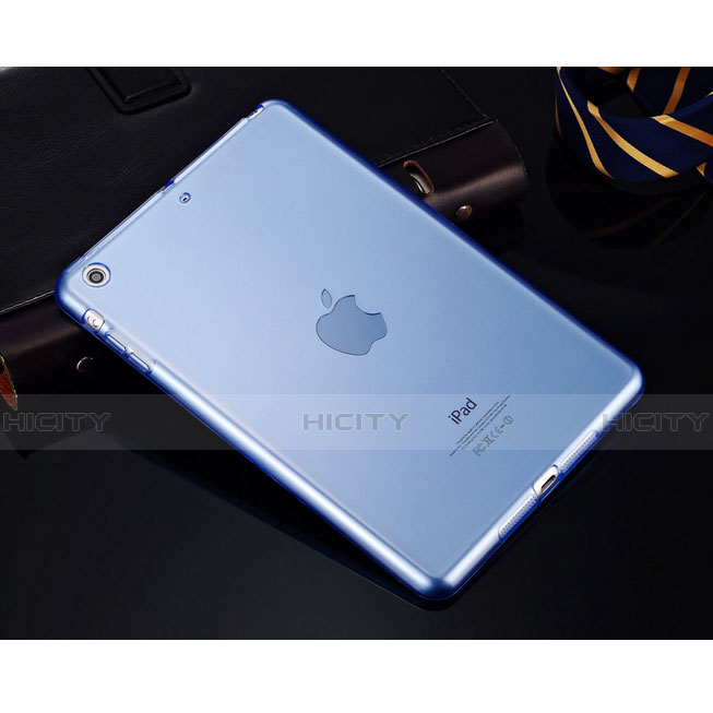 Cover Silicone Trasparente Ultra Sottile Morbida per Apple iPad Mini 3 Cielo Blu