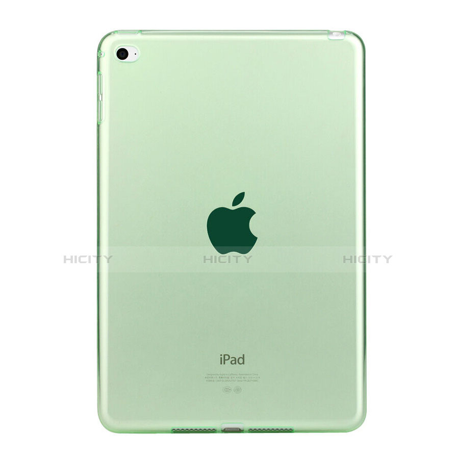 Cover Silicone Trasparente Ultra Sottile Morbida per Apple iPad Mini 4 Verde