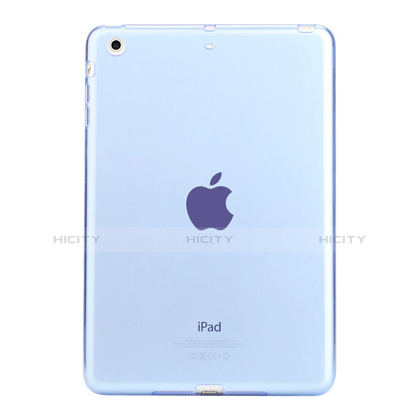 Cover Silicone Trasparente Ultra Sottile Morbida per Apple iPad Mini Cielo Blu