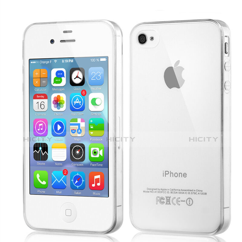Cover Silicone Trasparente Ultra Sottile Morbida per Apple iPhone 4S Chiaro