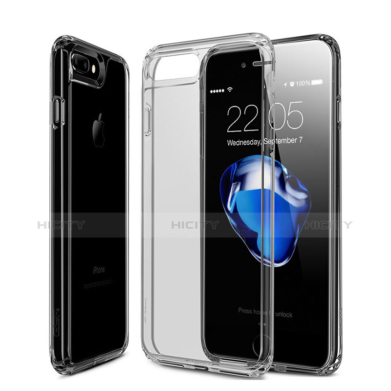 Cover Silicone Trasparente Ultra Sottile Morbida per Apple iPhone 7 Plus Grigio