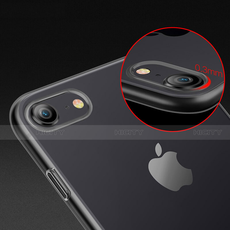 Cover Silicone Trasparente Ultra Sottile Morbida per Apple iPhone SE3 2022 Nero