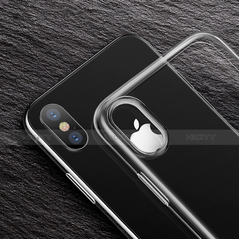 Cover Silicone Trasparente Ultra Sottile Morbida per Apple iPhone Xs Max Grigio
