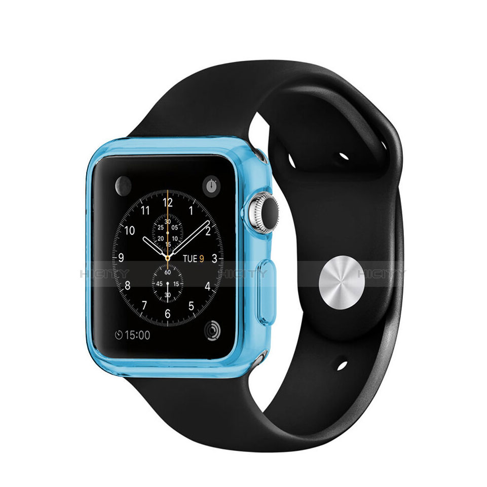 Cover Silicone Trasparente Ultra Sottile Morbida per Apple iWatch 2 38mm Blu