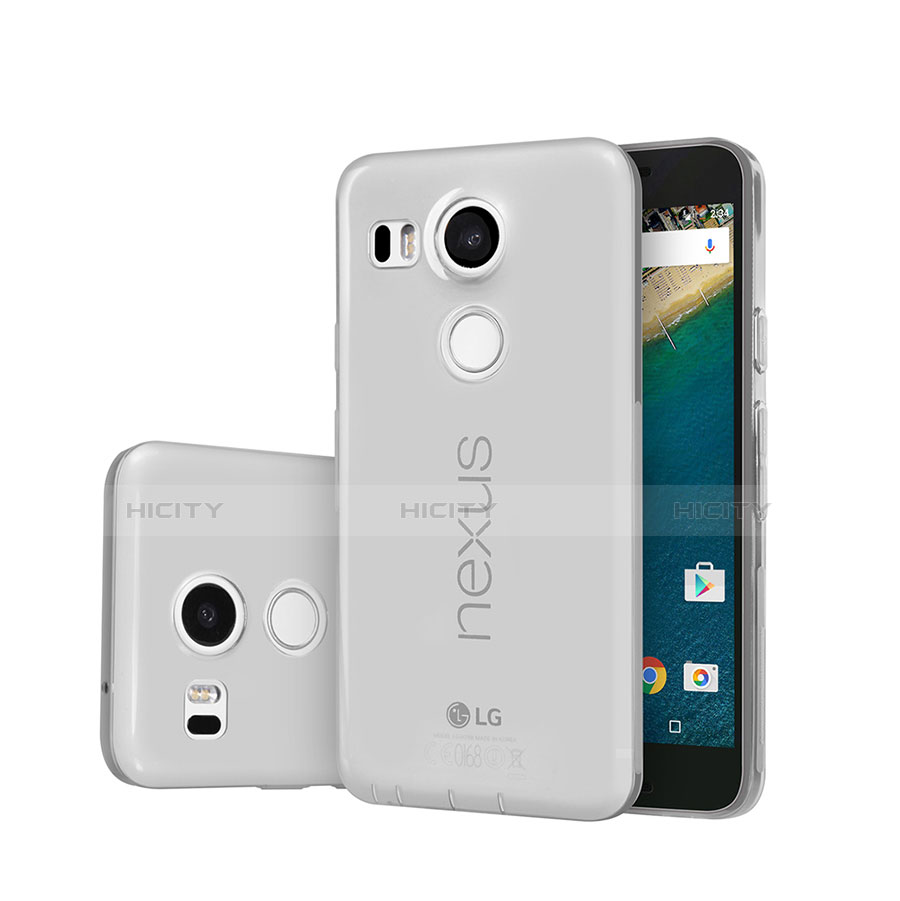 Cover Silicone Trasparente Ultra Sottile Morbida per Google Nexus 5X Grigio
