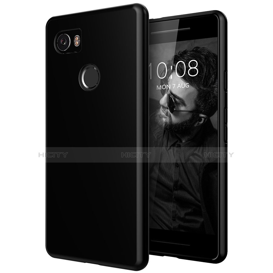 Cover Silicone Trasparente Ultra Sottile Morbida per Google Pixel 2 XL Nero