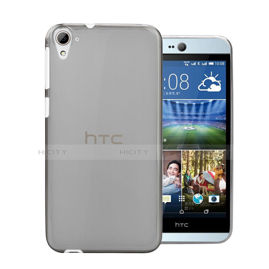 Cover Silicone Trasparente Ultra Sottile Morbida per HTC Desire 826 826T 826W Grigio