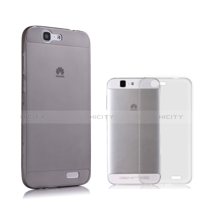 Cover Silicone Trasparente Ultra Sottile Morbida per Huawei Ascend G7 Grigio