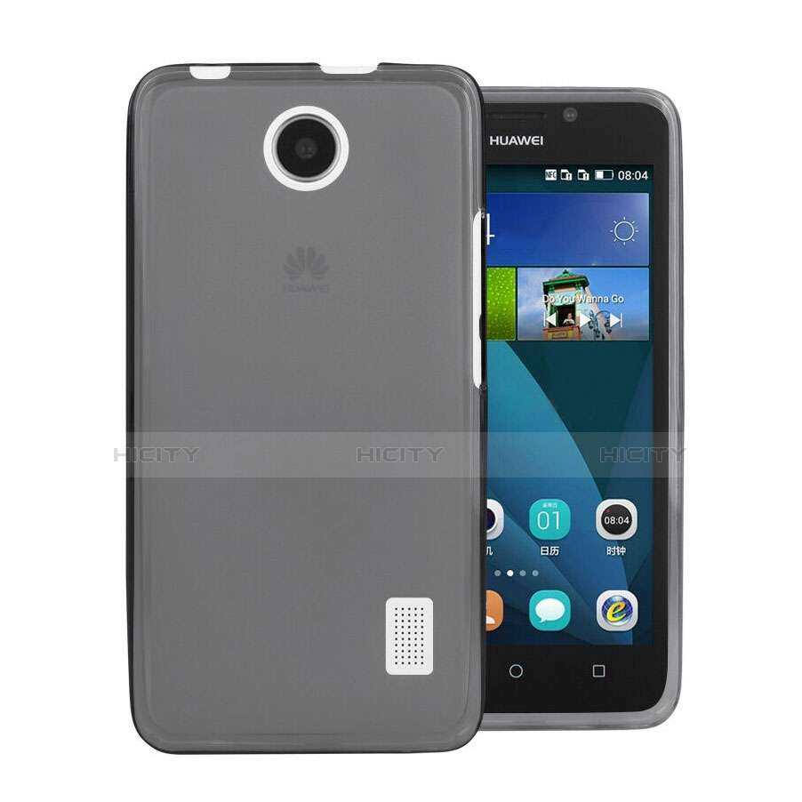 Cover Silicone Trasparente Ultra Sottile Morbida per Huawei Ascend Y635 Dual SIM Grigio