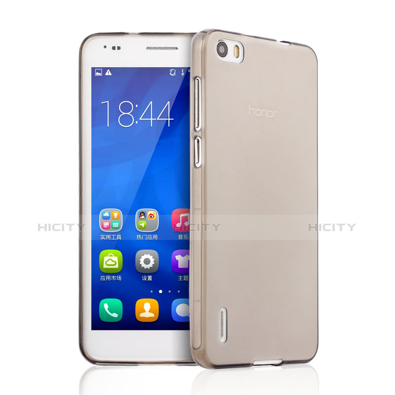 Cover Silicone Trasparente Ultra Sottile Morbida per Huawei Honor 6 Grigio