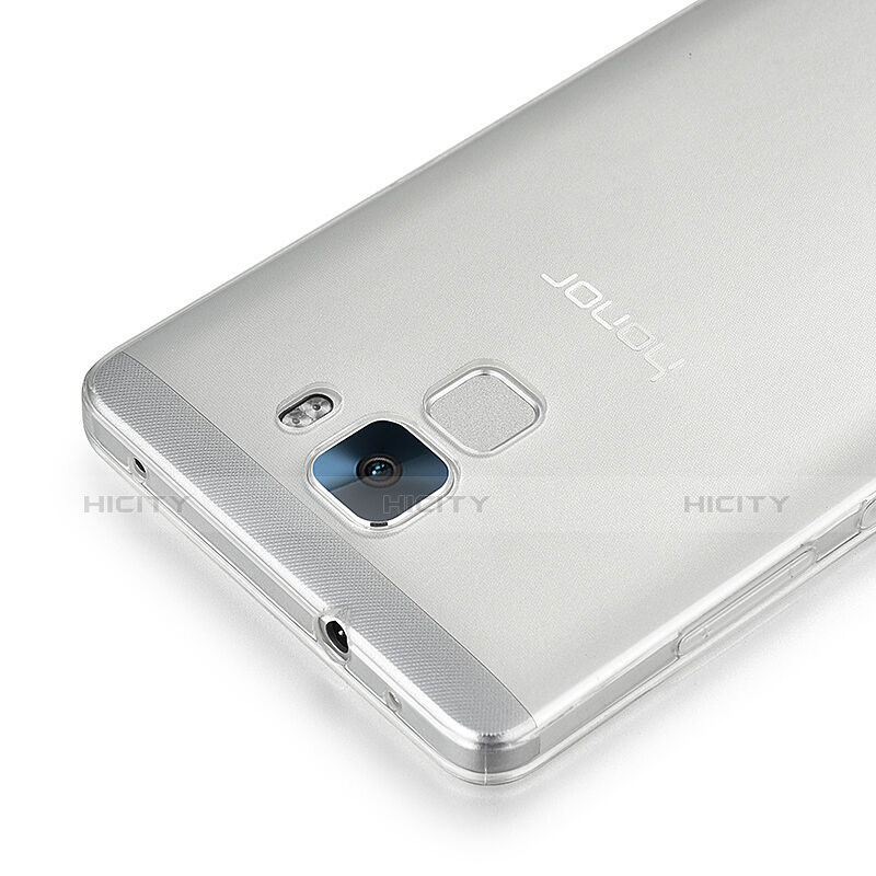 Cover Silicone Trasparente Ultra Sottile Morbida per Huawei Honor 7 Dual SIM Chiaro