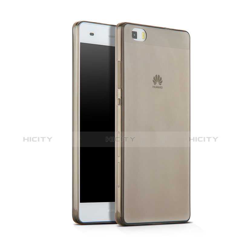 Cover Silicone Trasparente Ultra Sottile Morbida per Huawei P8 Lite Grigio