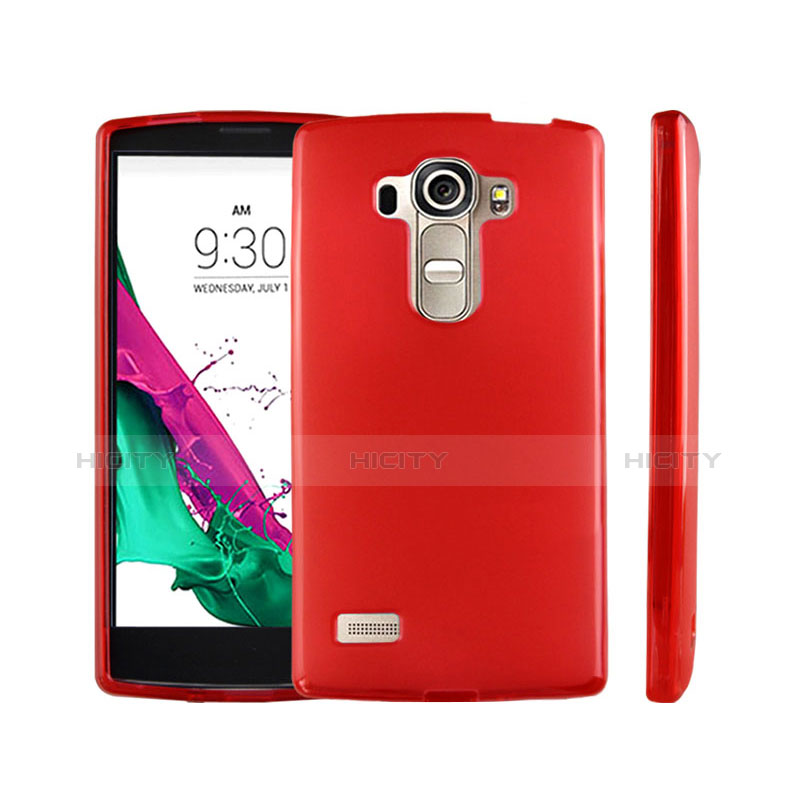 Cover Silicone Trasparente Ultra Sottile Morbida per LG G4 Beat Rosso