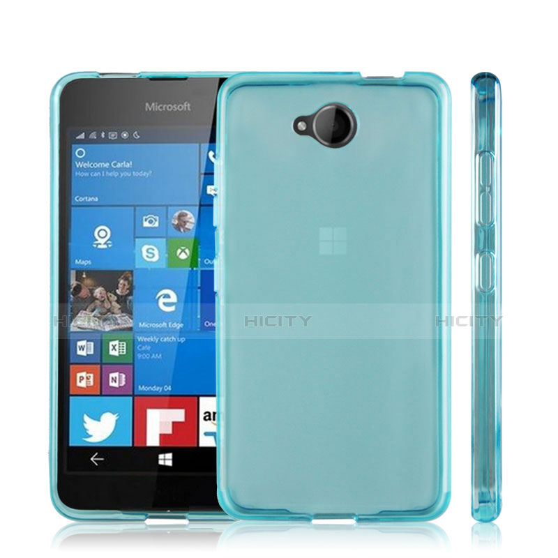 Cover Silicone Trasparente Ultra Sottile Morbida per Microsoft Lumia 650 Blu
