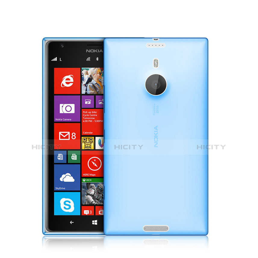 Cover Silicone Trasparente Ultra Sottile Morbida per Nokia Lumia 1520 Blu