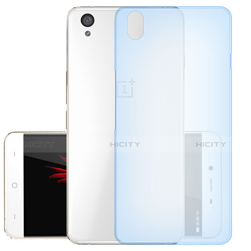 Cover Silicone Trasparente Ultra Sottile Morbida per OnePlus X Blu