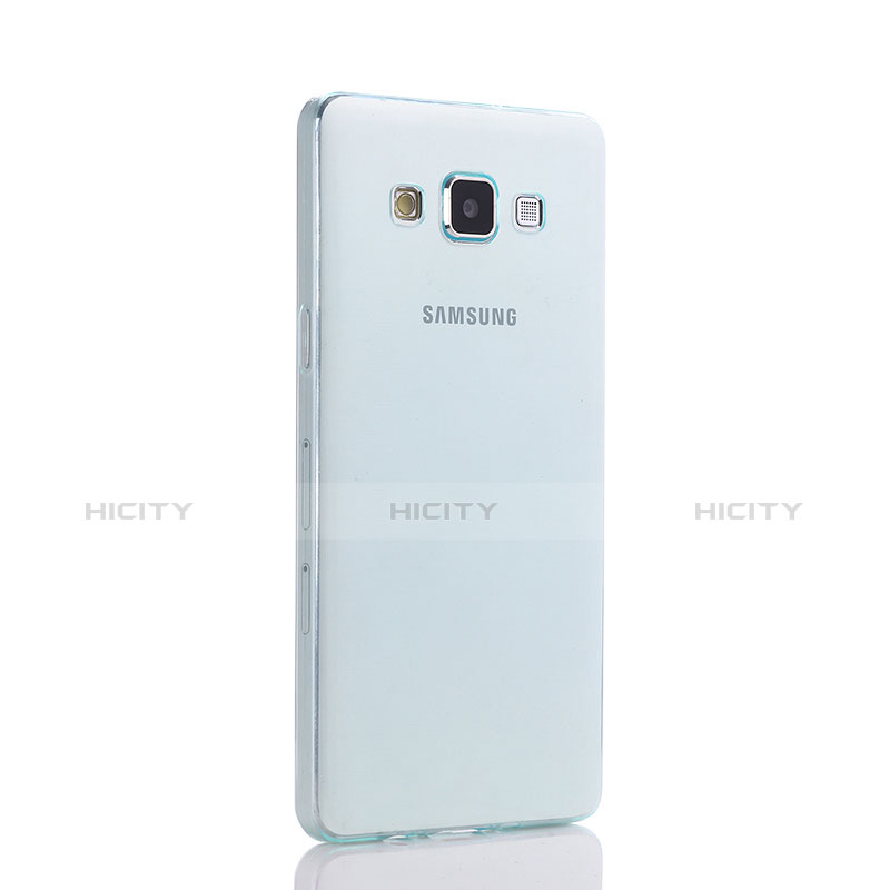 Cover Silicone Trasparente Ultra Sottile Morbida per Samsung Galaxy A5 Duos SM-500F Blu