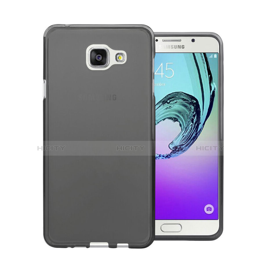Cover Silicone Trasparente Ultra Sottile Morbida per Samsung Galaxy A7 (2016) A7100 Nero