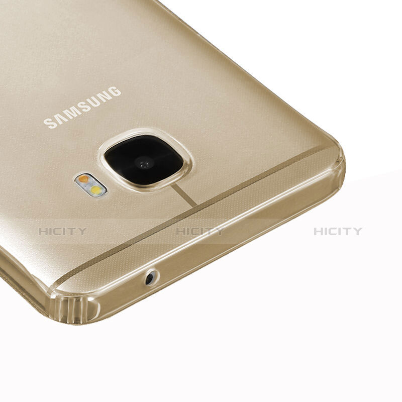 Cover Silicone Trasparente Ultra Sottile Morbida per Samsung Galaxy C7 SM-C7000 Oro