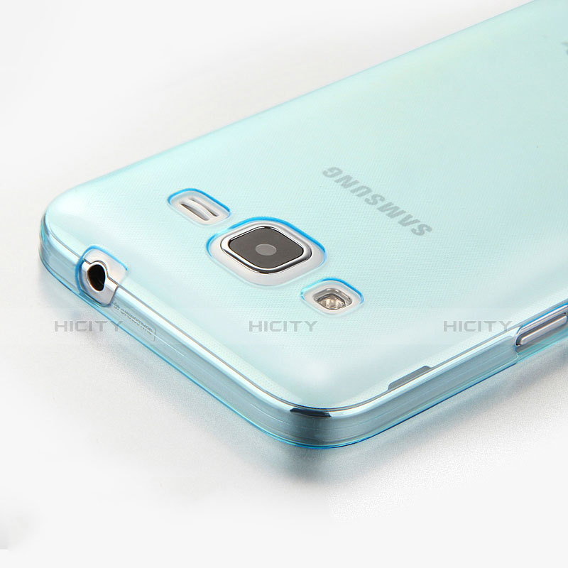 Cover Silicone Trasparente Ultra Sottile Morbida per Samsung Galaxy Core Prime G360F G360GY Blu