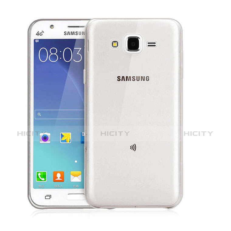 Cover Silicone Trasparente Ultra Sottile Morbida per Samsung Galaxy J3 Grigio
