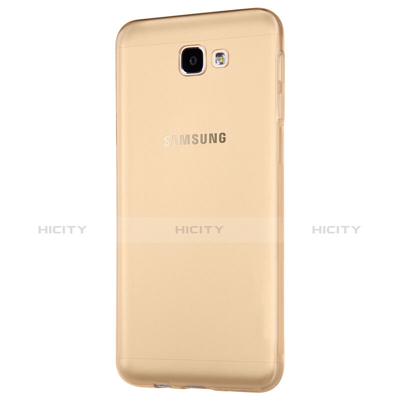 Cover Silicone Trasparente Ultra Sottile Morbida per Samsung Galaxy J5 Prime G570F Oro