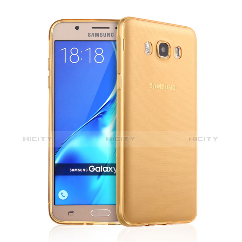 Cover Silicone Trasparente Ultra Sottile Morbida per Samsung Galaxy J7 (2016) J710F J710FN Oro