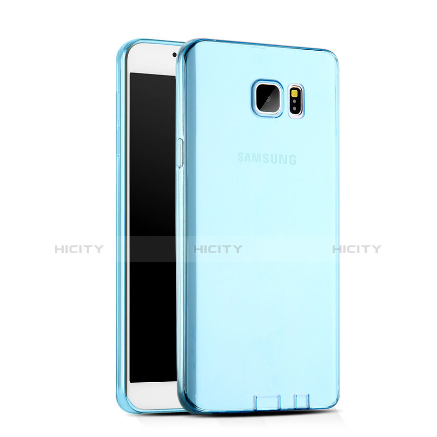 Cover Silicone Trasparente Ultra Sottile Morbida per Samsung Galaxy Note 5 N9200 N920 N920F Blu