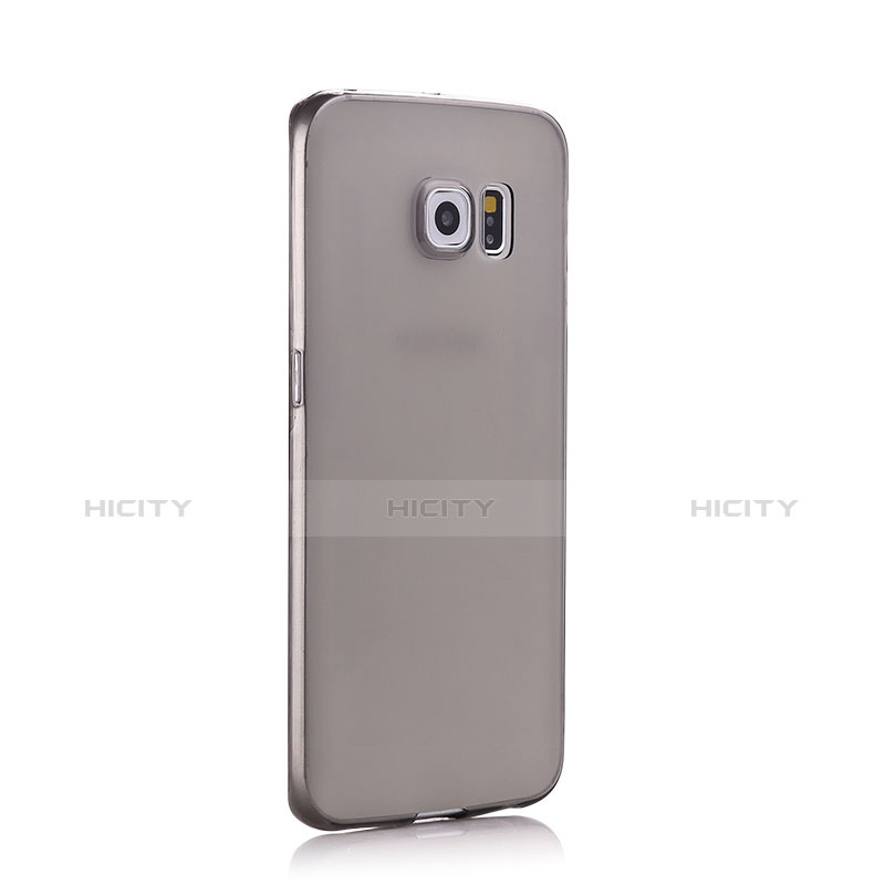 Cover Silicone Trasparente Ultra Sottile Morbida per Samsung Galaxy S6 Edge+ Plus SM-G928F Grigio