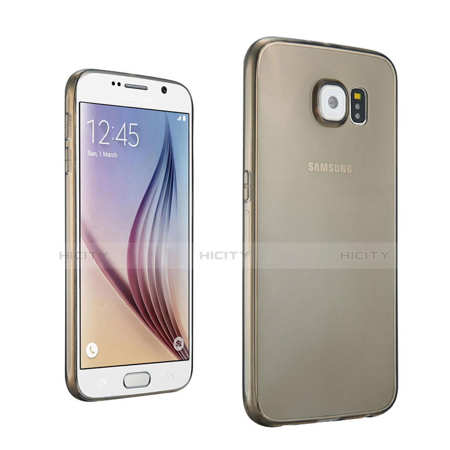 Cover Silicone Trasparente Ultra Sottile Morbida per Samsung Galaxy S6 SM-G920 Grigio