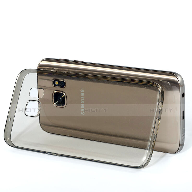 Cover Silicone Trasparente Ultra Sottile Morbida per Samsung Galaxy S7 G930F G930FD Grigio