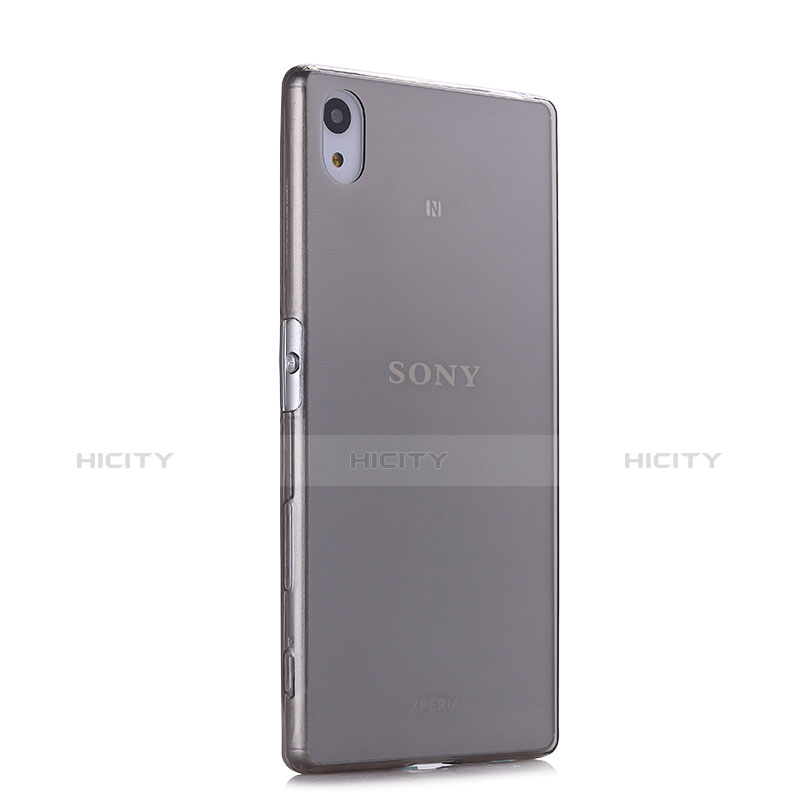 Cover Silicone Trasparente Ultra Sottile Morbida per Sony Xperia Z5 Grigio