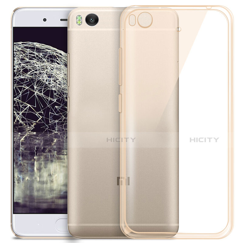 Cover Silicone Trasparente Ultra Sottile Morbida per Xiaomi Mi 5S 4G Oro