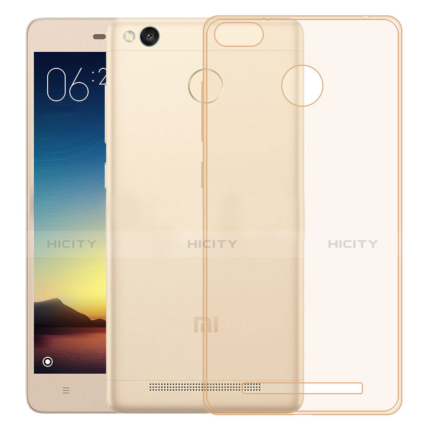 Cover Silicone Trasparente Ultra Sottile Morbida per Xiaomi Redmi 3S Oro