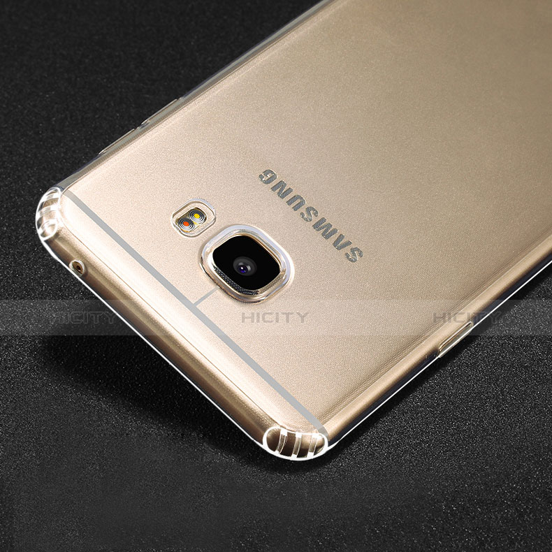Cover Silicone Trasparente Ultra Sottile Morbida Q02 per Samsung Galaxy C7 SM-C7000 Chiaro