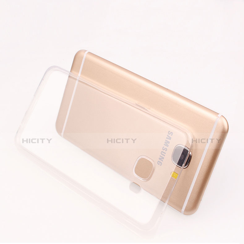Cover Silicone Trasparente Ultra Sottile Morbida R01 per Samsung Galaxy C7 SM-C7000 Chiaro