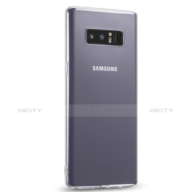 Cover Silicone Trasparente Ultra Sottile Morbida R04 per Samsung Galaxy Note 8 Duos N950F Chiaro