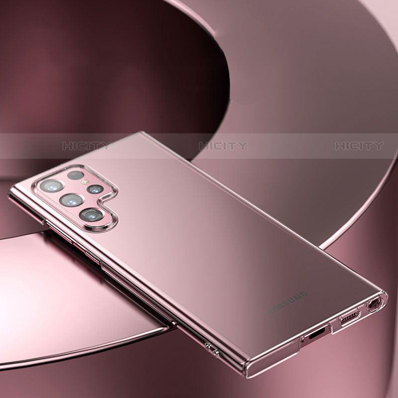 Cover Silicone Trasparente Ultra Sottile Morbida S02 per Samsung Galaxy S21 Ultra 5G Chiaro