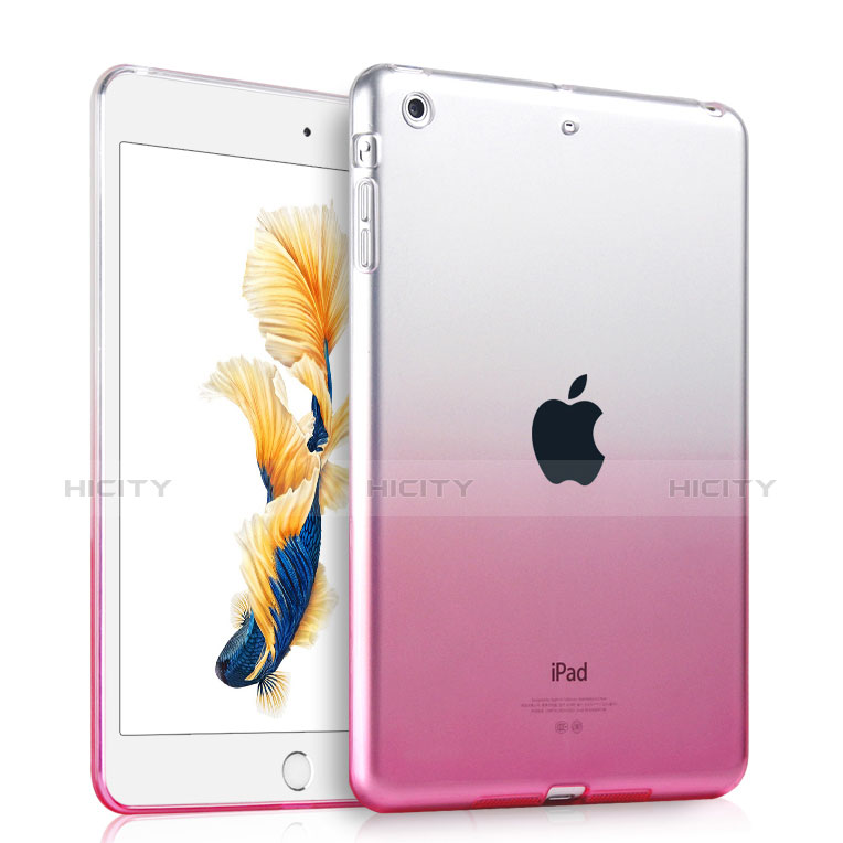 Cover Silicone Trasparente Ultra Sottile Morbida Sfumato per Apple iPad Air Rosa