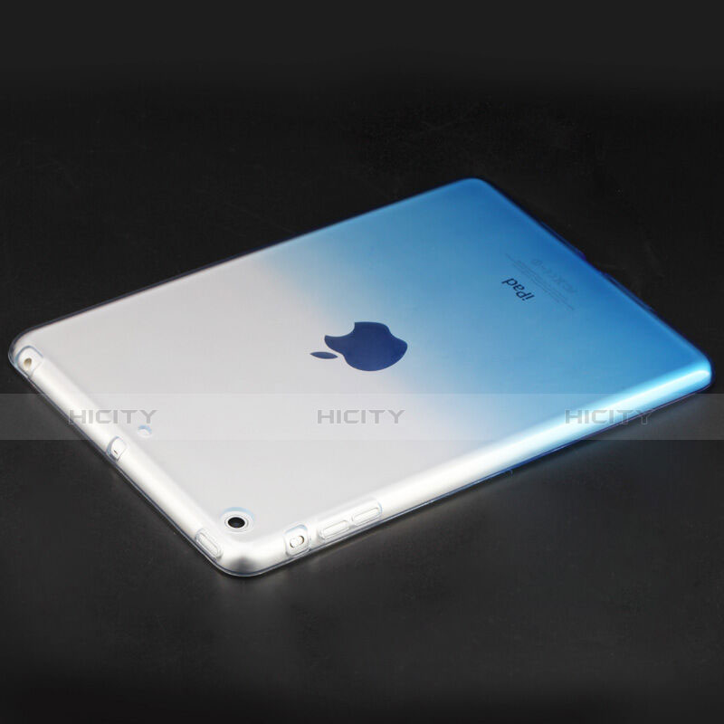 Cover Silicone Trasparente Ultra Sottile Morbida Sfumato per Apple iPad Mini 2 Blu