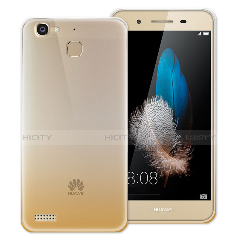 Cover Silicone Trasparente Ultra Sottile Morbida Sfumato per Huawei Enjoy 5S Oro