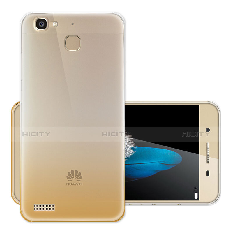 Cover Silicone Trasparente Ultra Sottile Morbida Sfumato per Huawei Enjoy 5S Oro