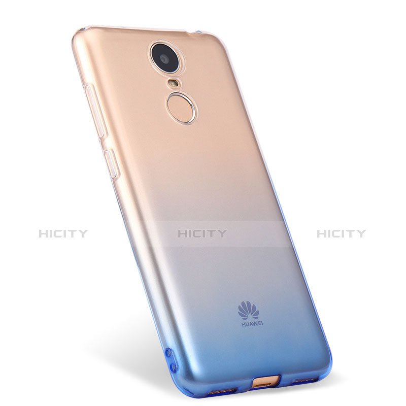 Cover Silicone Trasparente Ultra Sottile Morbida Sfumato per Huawei Enjoy 6 Blu