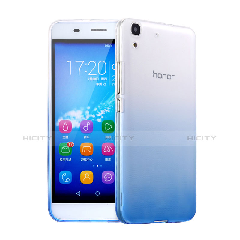 Cover Silicone Trasparente Ultra Sottile Morbida Sfumato per Huawei Honor 4A Blu