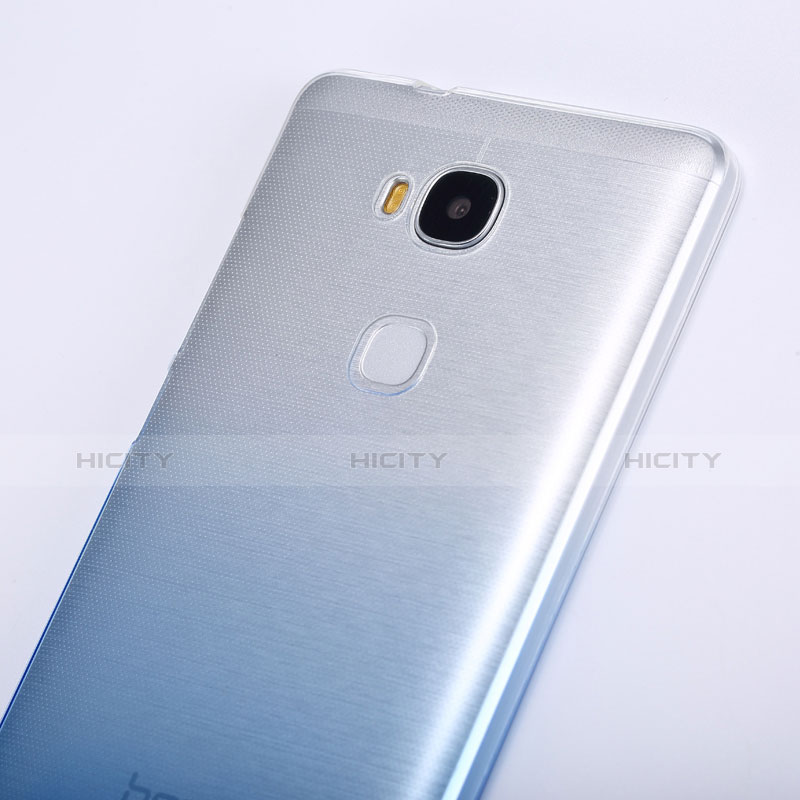 Cover Silicone Trasparente Ultra Sottile Morbida Sfumato per Huawei Honor 5X Cielo Blu