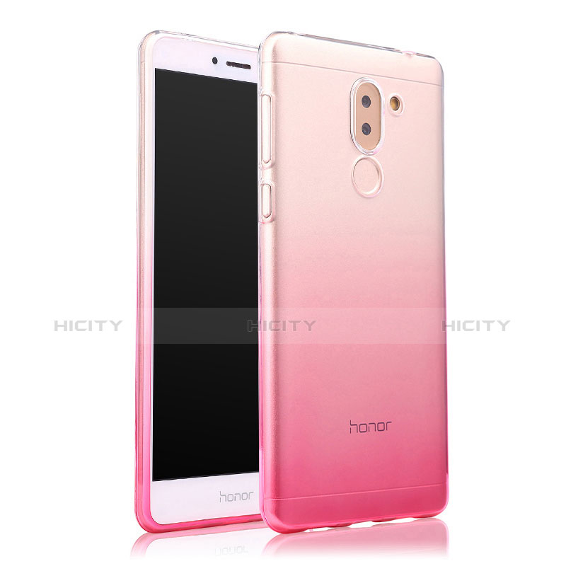 Cover Silicone Trasparente Ultra Sottile Morbida Sfumato per Huawei Honor 6X Rosa