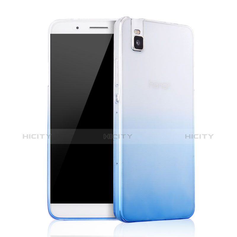 Cover Silicone Trasparente Ultra Sottile Morbida Sfumato per Huawei Honor 7i shot X Blu